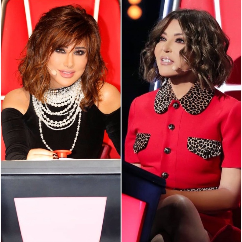 إطلالة جمالية متشابهة بين نجوى كرم وسميرة سعيد في ذا فويس سينيور