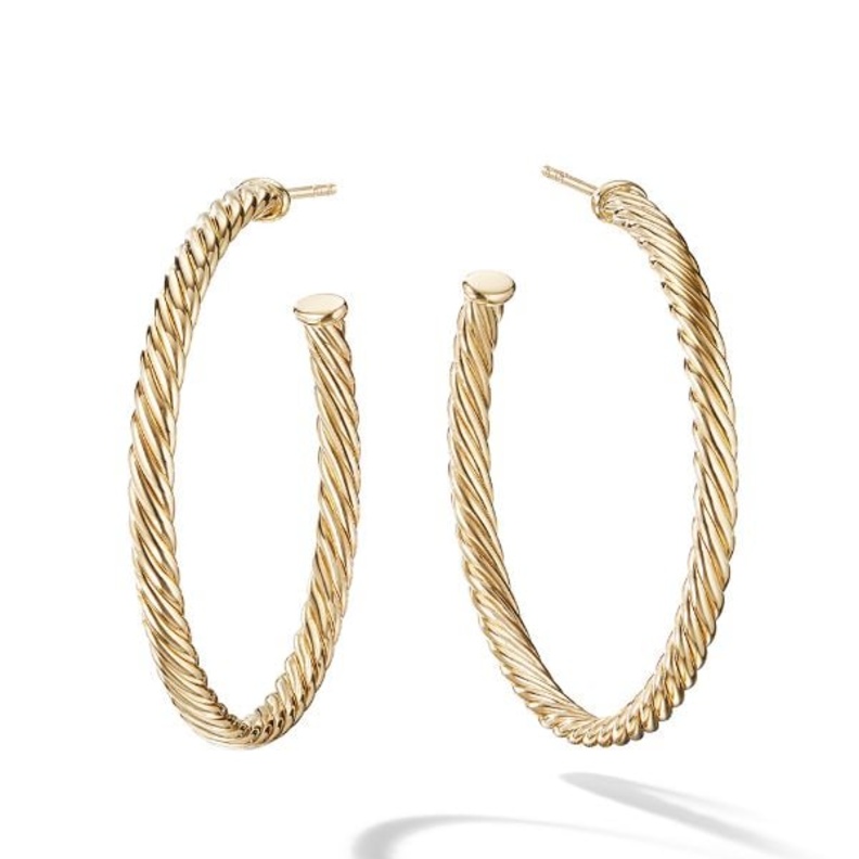 موديلات أقراط hoops ذهب الإطلالات اليومية من David Yurman