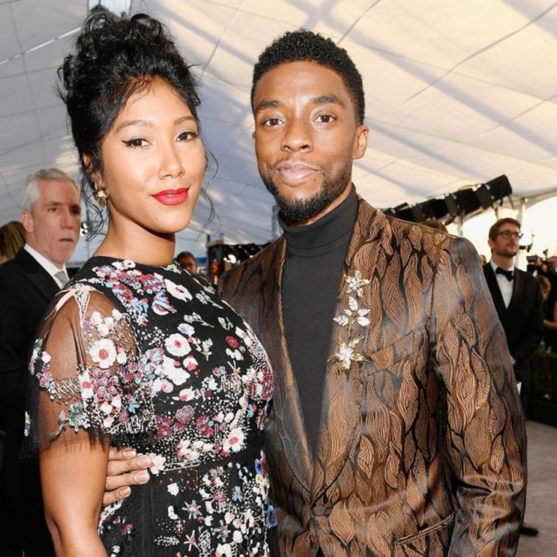 تشادويك بوسمان و زوجته تايلور