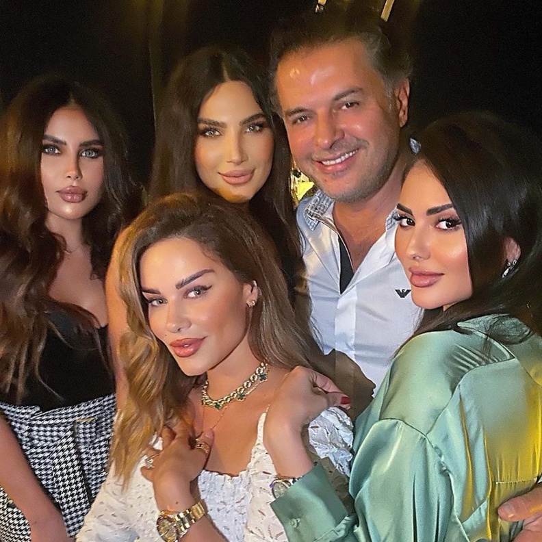 مريم حسين تلتقي راغب علامة وشيراز في سهرة  في بيروت