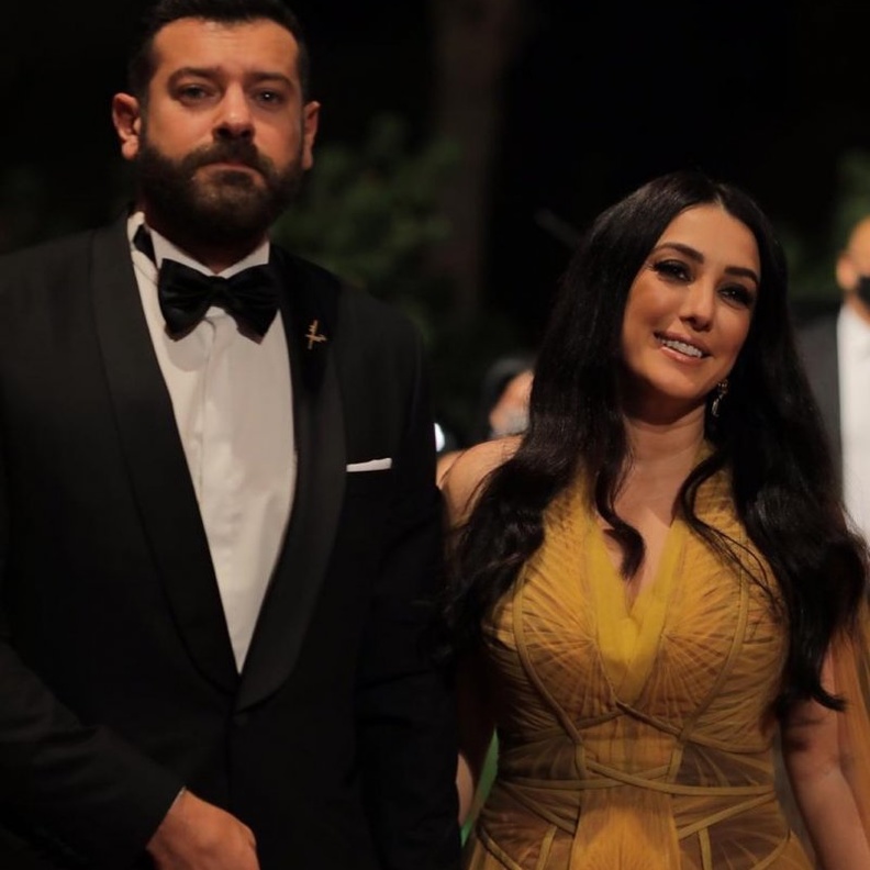 كندة علوش وزوجها عمرو يوسف في الجونة