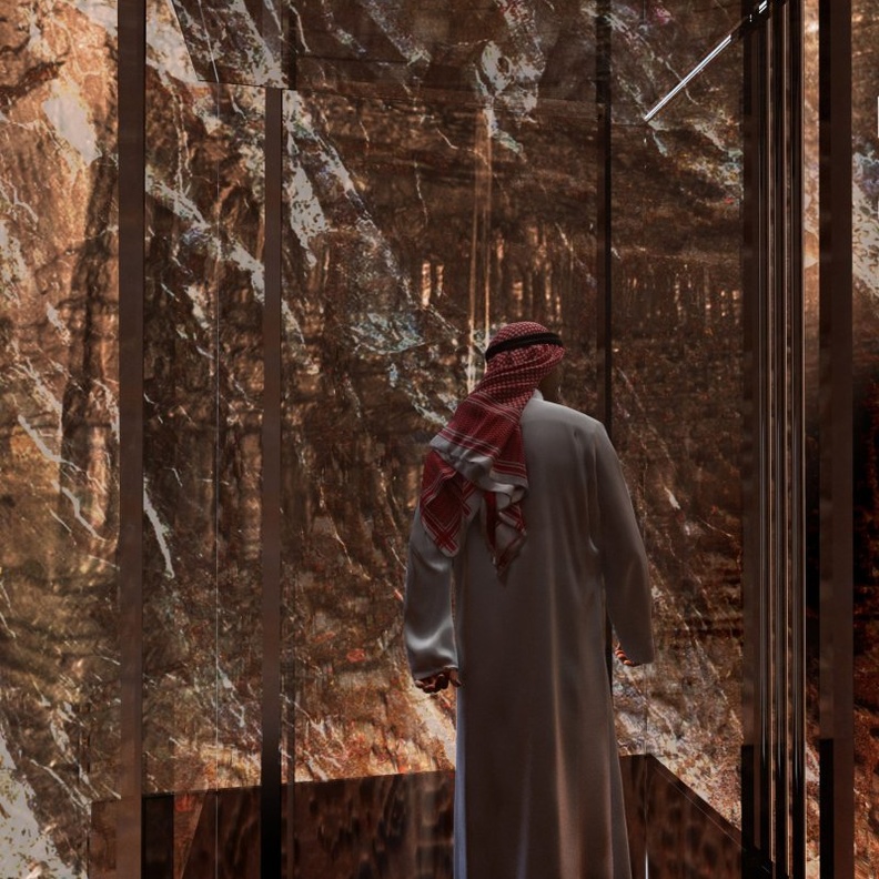 منتجع محمية شرعان في العلا والمستوحاة تصاميمه من العمارة النبطية