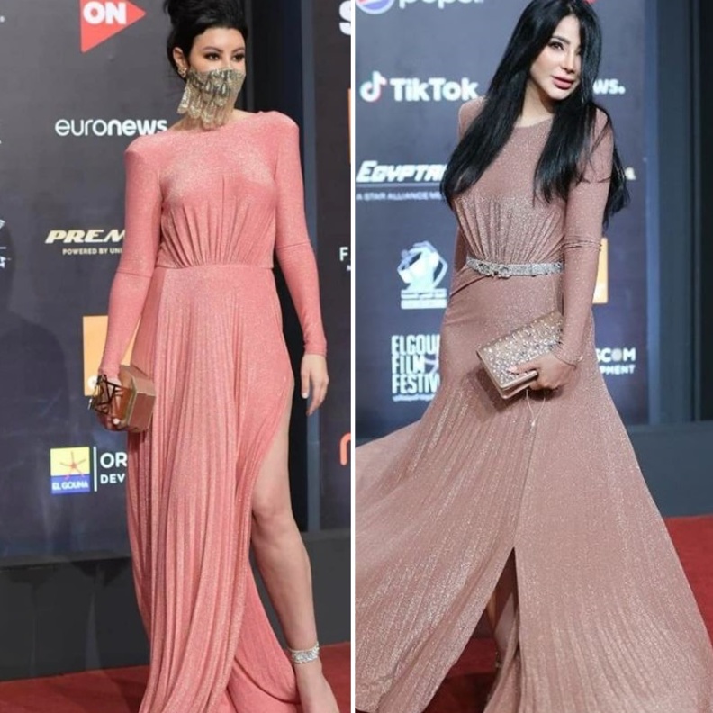  لجين عمران واروى جودة بفستانين متشابهين في مهرجان الجونة إطلالة من تفضّلين