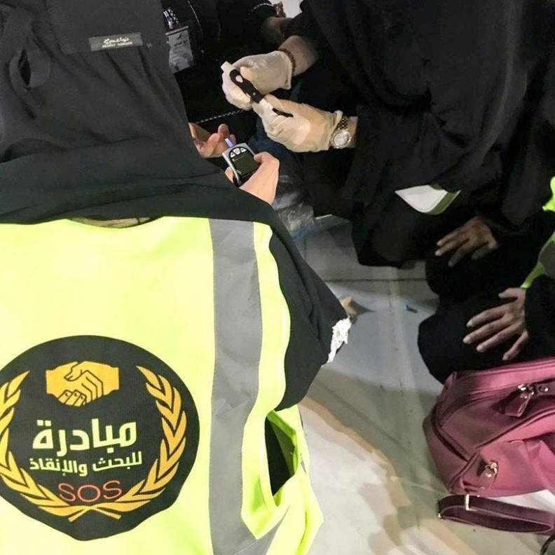 من عضوات فريق مبادرة للبحث والانقاذ