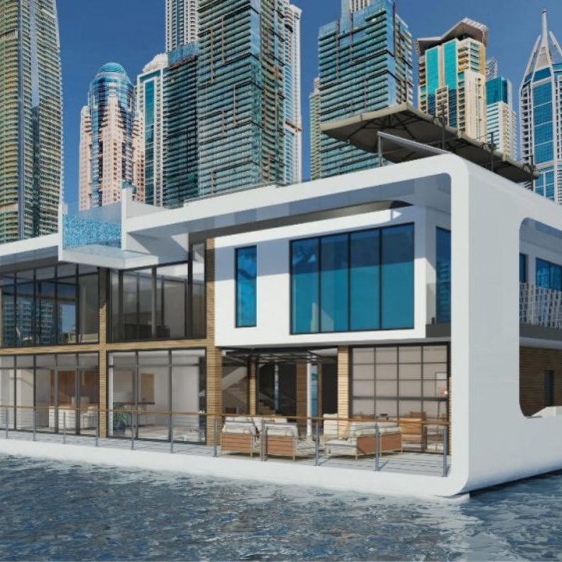 مشروع منتجع قصر البحر العائم الأول من نوعه في دبي