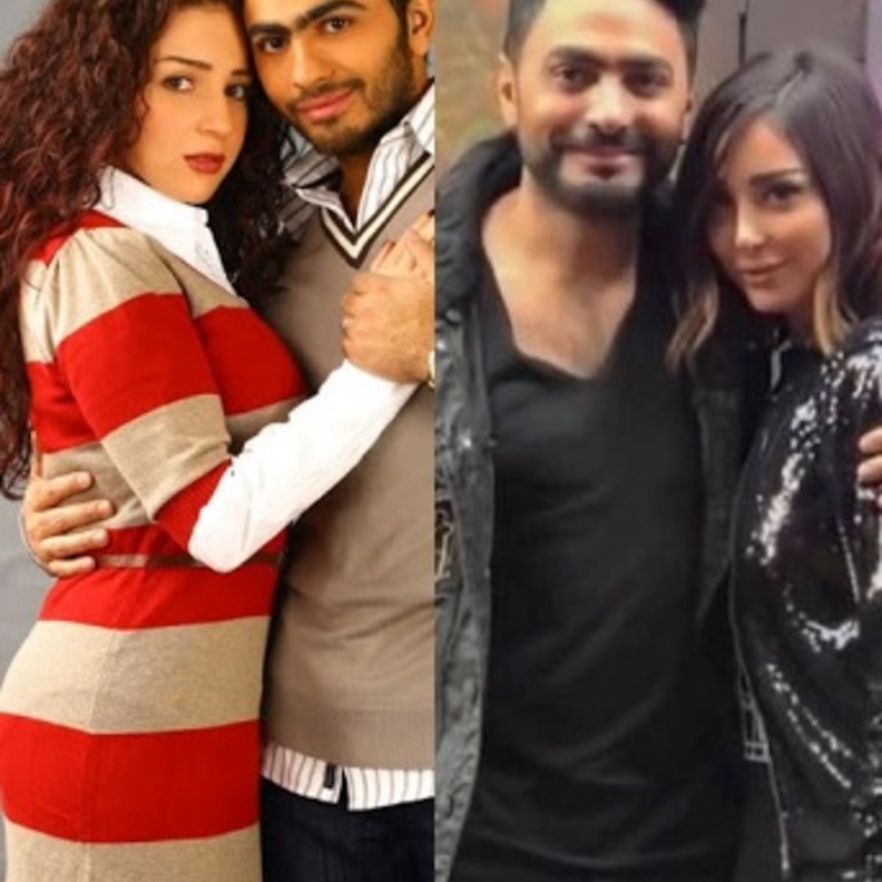 تامر حسني وبسمة بوسيل وعمر وسلمى 