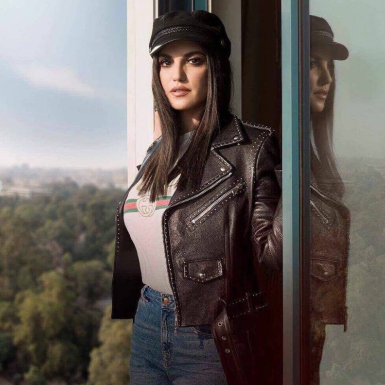  تنسيق ملفت في الجاكيت الجلد اعتمدته درة زروق