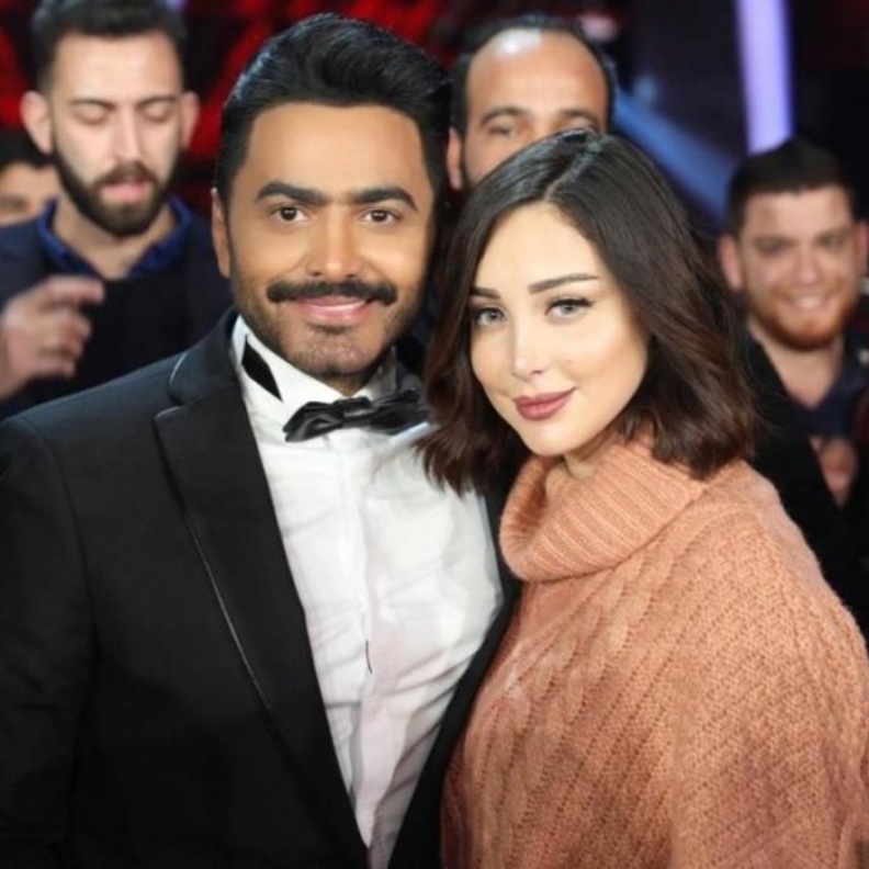 تامر حسني وبسمة بوسيل