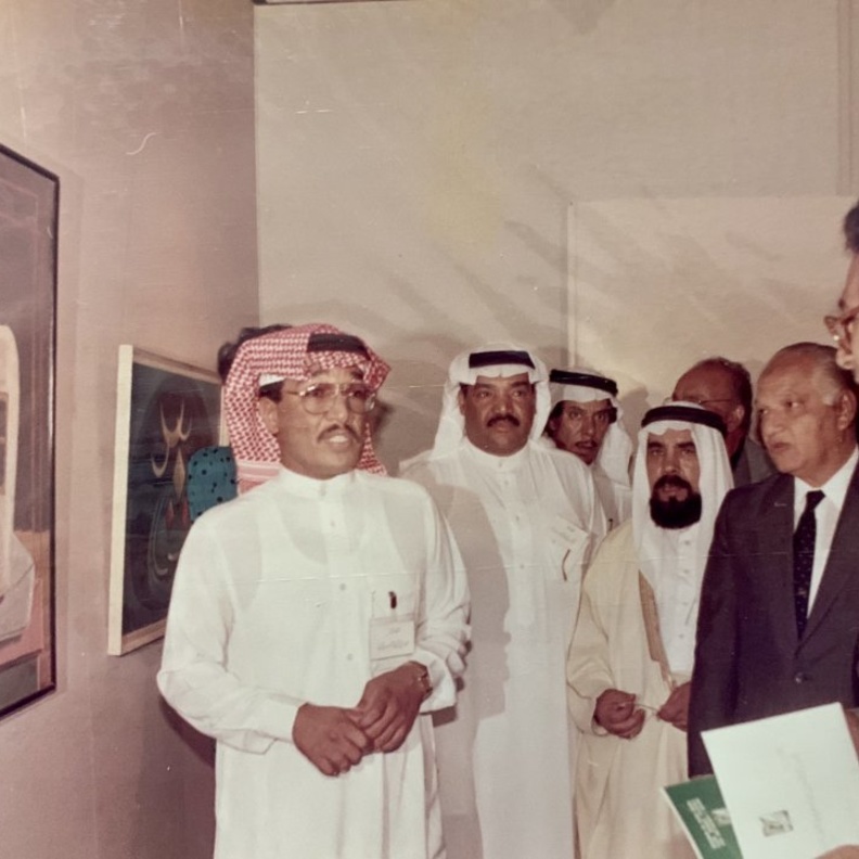 الفنان السعودي عبدالرحمن السليمان برفقة وزير الثقافة المصري الأسبق