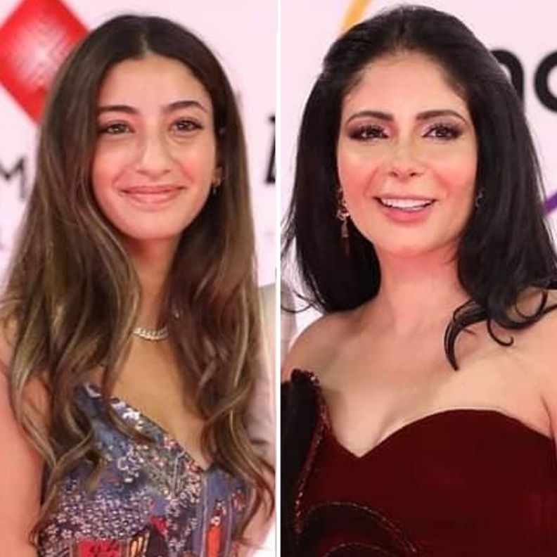  مكياج ابنة احمد حلمي ومنى زكي في افتتاح مهرجان القاهرة السينمائي الدولي 2020