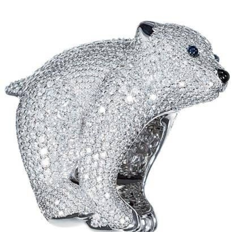 خاتم من الذهب الأبيض والألماس والياقوت والأونيكس من choaprd