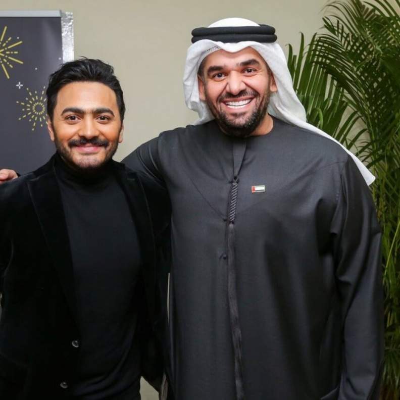 حسين الجسمي وتامر حسني