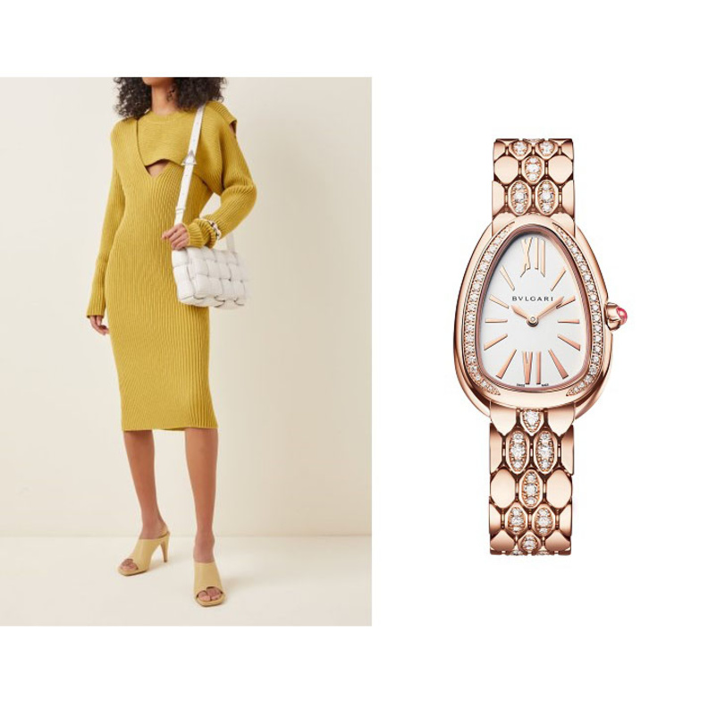 ساعة من Bvlgari مع أزياء من Bottega Veneta