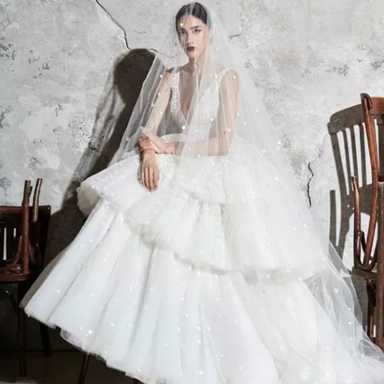  صيحات فساتين زفاف طبقات من زهير مراد