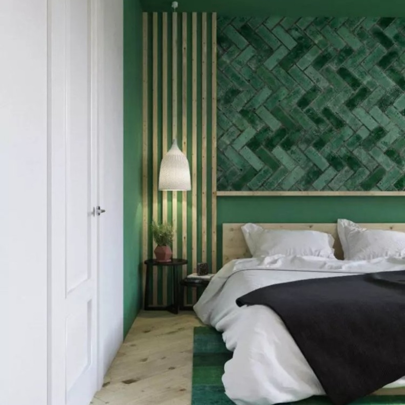  الأخضر خيار رائع لديكورات غرف نوم 2020