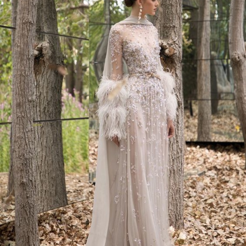  فساتين خطوبة محتشمه من ايلي صعب