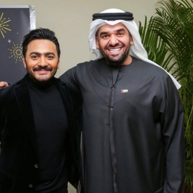 حسين الجسمي وتامر حسني 