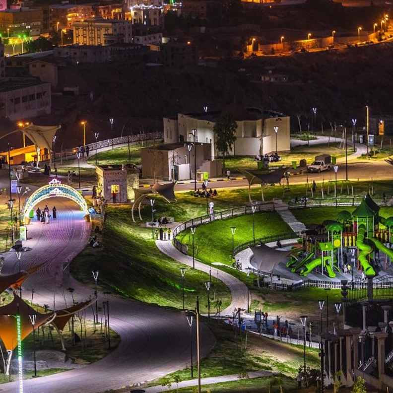 منتزه الأمير حسام بالباحة وروعة المسطحات الخضراء - وكالة الأنباء السعودية