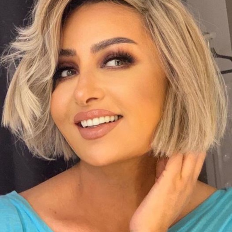 لطيفة التونسية بالشعر الاشقر القصير 2020