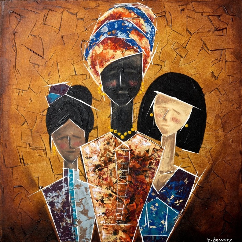  إحدى أعمال الفنانة التشكيلية نجلاء دويري