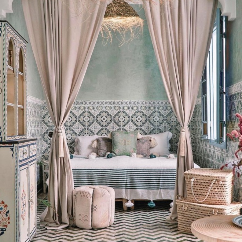  أرضيات وسيراميك بالنقوش الهندسية لديكور مغربي مميز