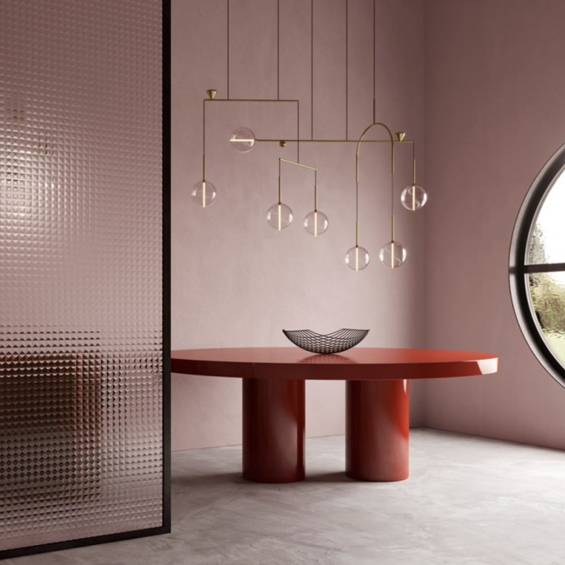 الأحمر الجريء في ديكور غرفة طعام عصرية