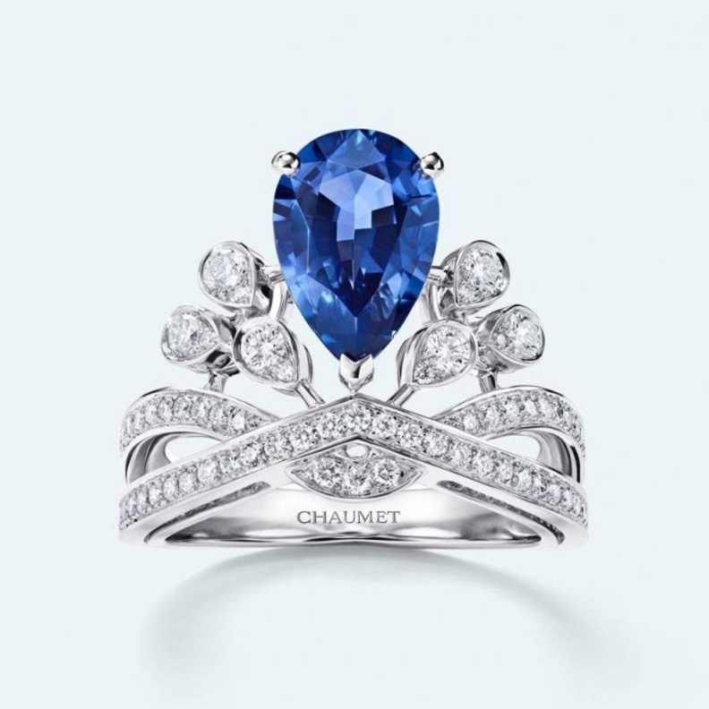  خواتم خطوبة الماس بالشكل الكمثري من دار Chaumet