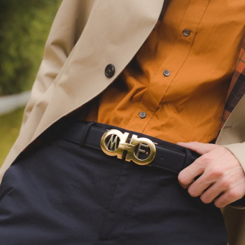 حزام Gancini المعدل حسب الطلب من Ferragamo