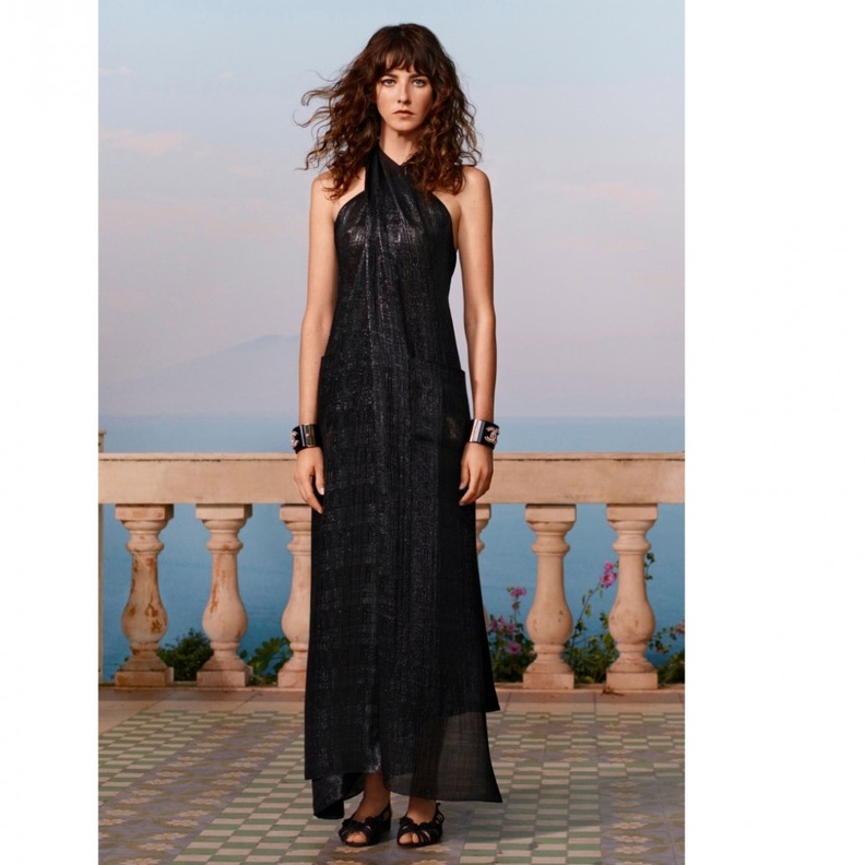 فستان ماكسي اسود منChanel 