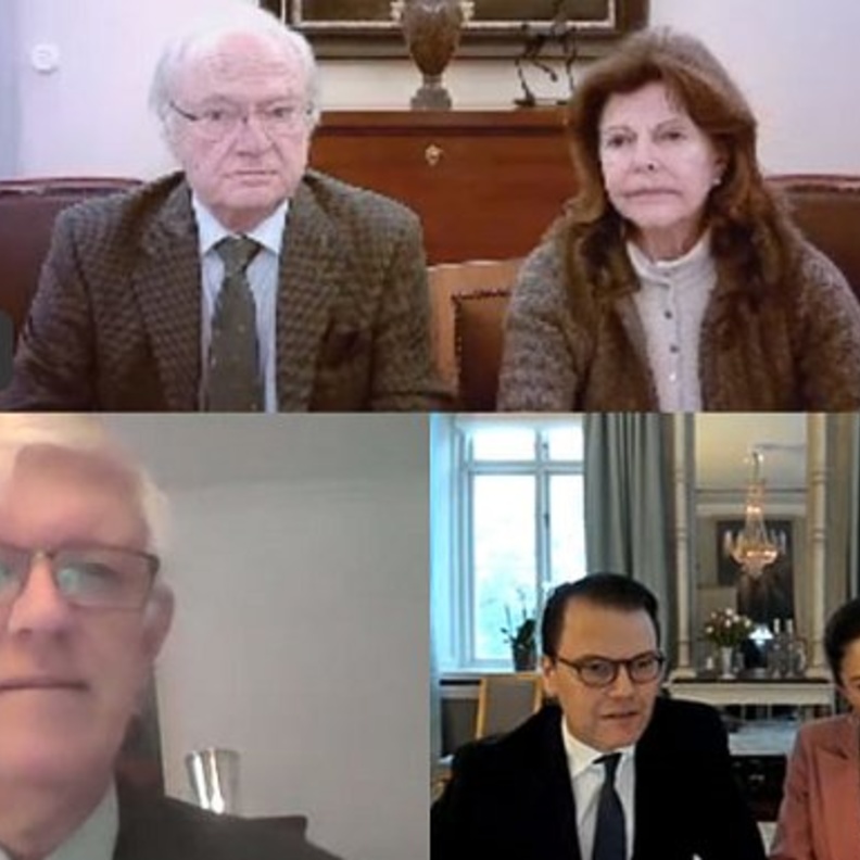 العائلة المالكة السويدية تجتمع مع مدير وكالة الصحة العامة