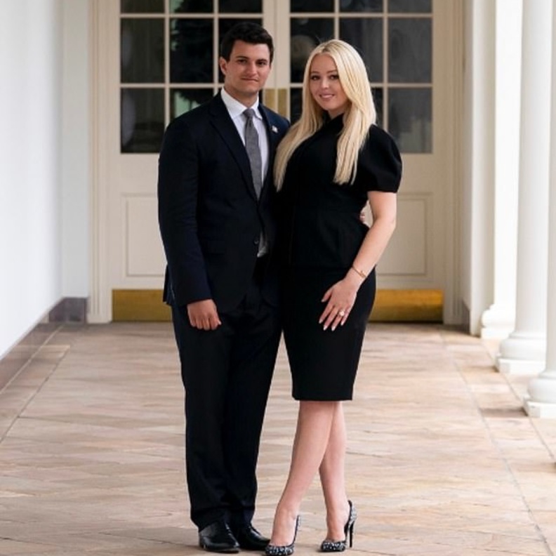  تمت خطوبة تيفاني ترامب و مايكل بولوس في نهاية الاسبوع الماضي في البيت الأبيض