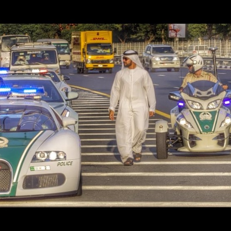 أسطول سيارات شرطة دبي الفاخر