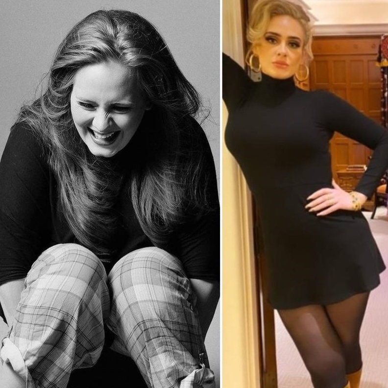 إطلالات أديل قبل وبعد فقدان الوزن