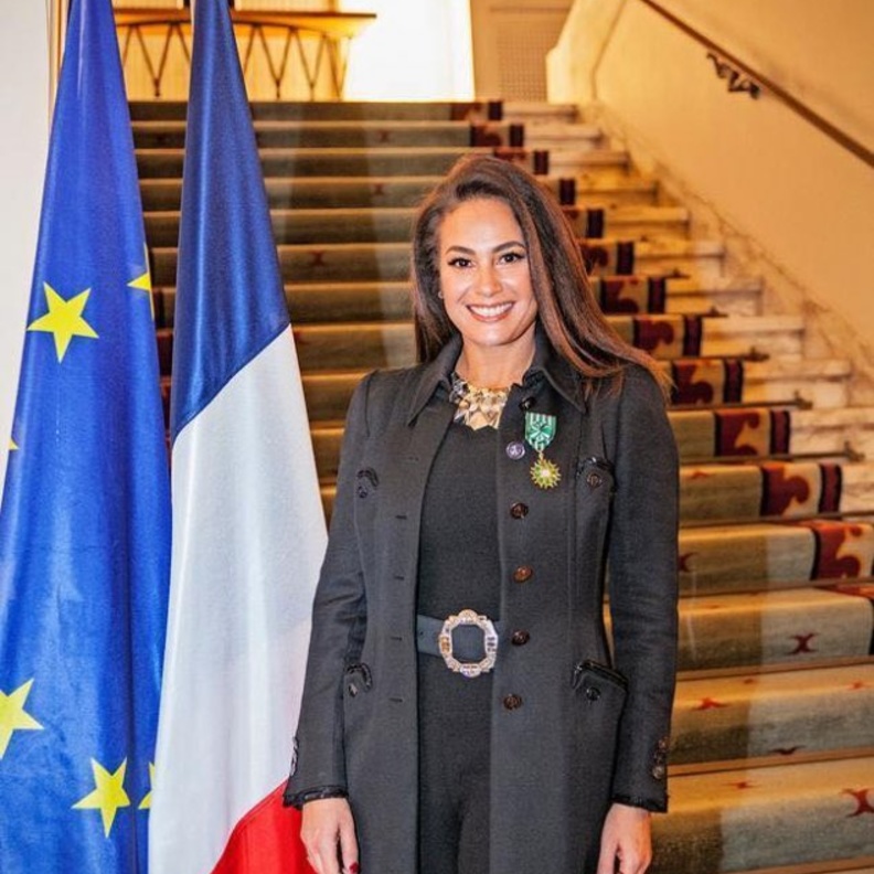 اعتمدت هند صبري البساطة في هذا اللوك 