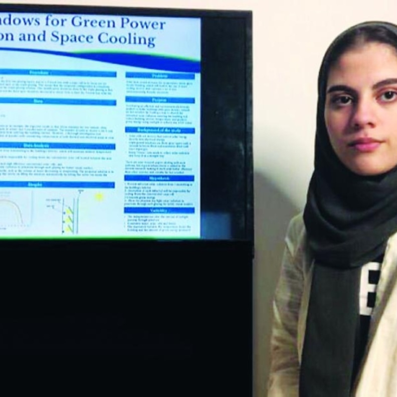  الطالبة السعودية جوري السعدون تبتكر نوافذ ذكية لتوليد الطاقة الخضراء وتبريد المباني