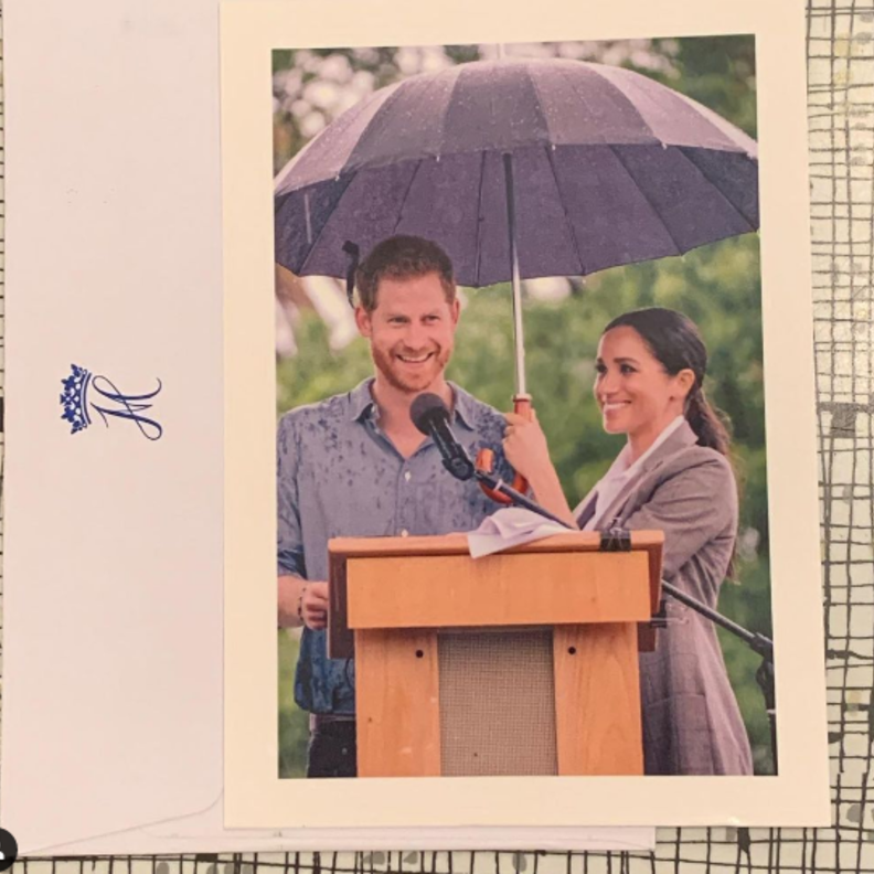 صورة بطاقة شكر الأمير هاري ودوقة ساسيكس