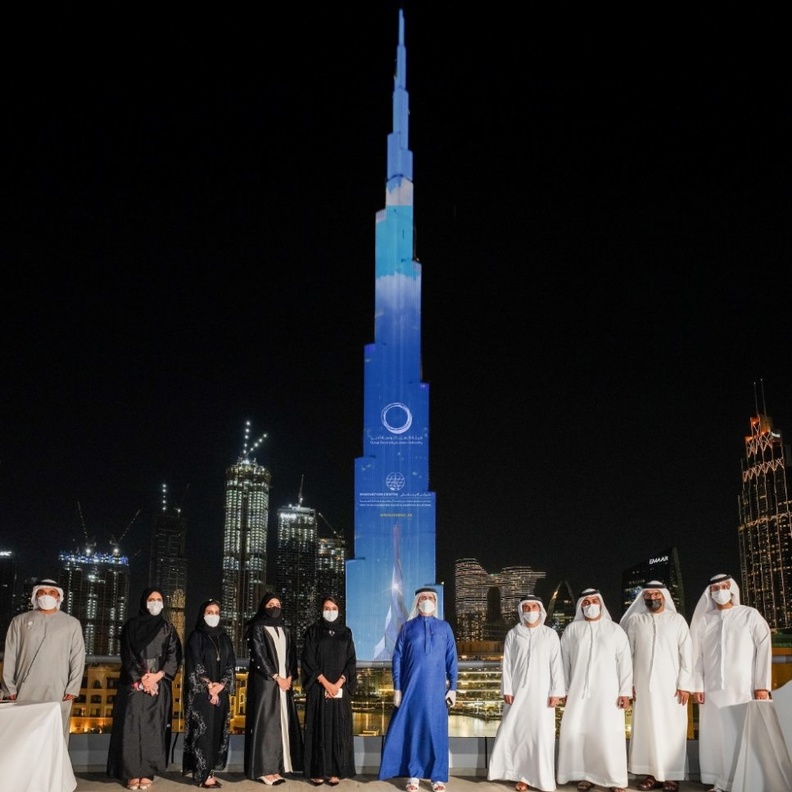  برج خليفة يحتفي بمركز الابتكار التابع لهيئة كهرباء ومياه دبي