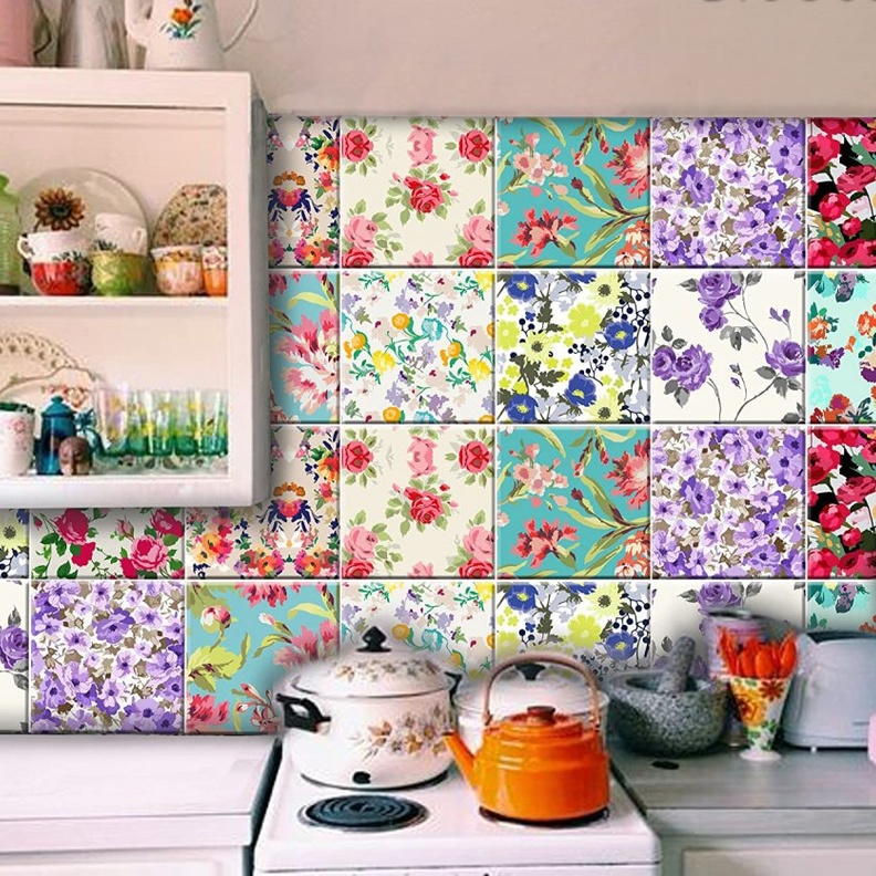 تصاميم سيراميك مزهر لمطابخ متألقة