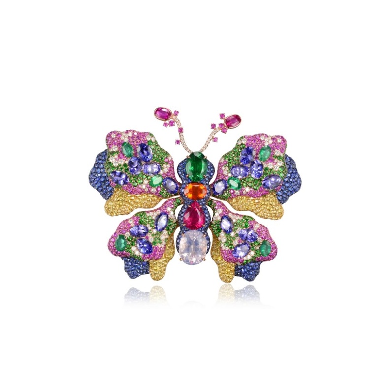 بروش الفراشة من جيمس غانه x فابرجيه James Ganh x Faberge