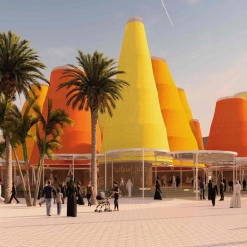  إكسبو دبي 2020.. هياكل ملونة في جناح إسبانيا!