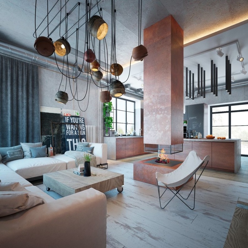 أجهزة إنارة معدنية لديكورات منزلك بالنمط الصناعي