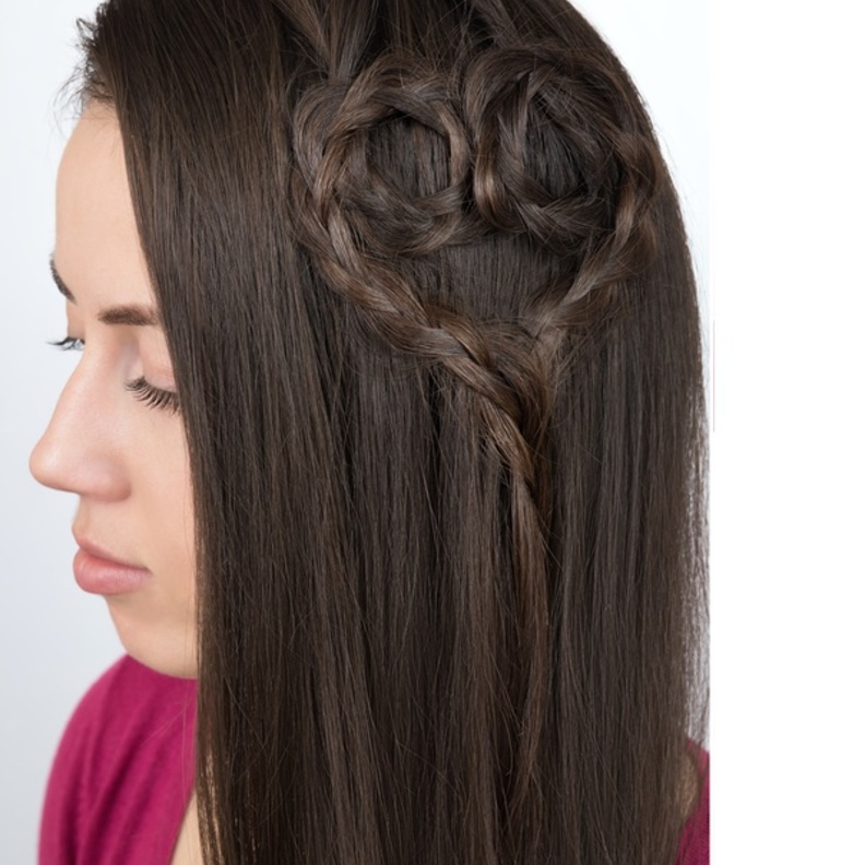  تسريحات شعر على شكل قلب