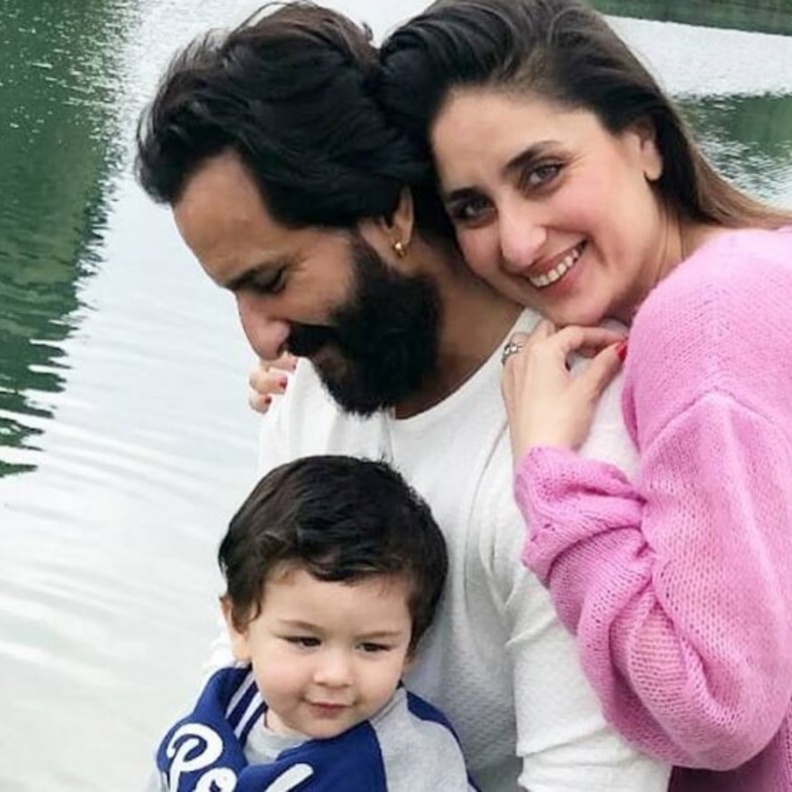 كارينا كابور وسيف علي خان وابنهما الأول تيمور