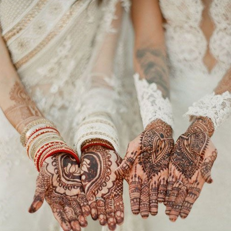  نقش حناء إماراتي أحمر