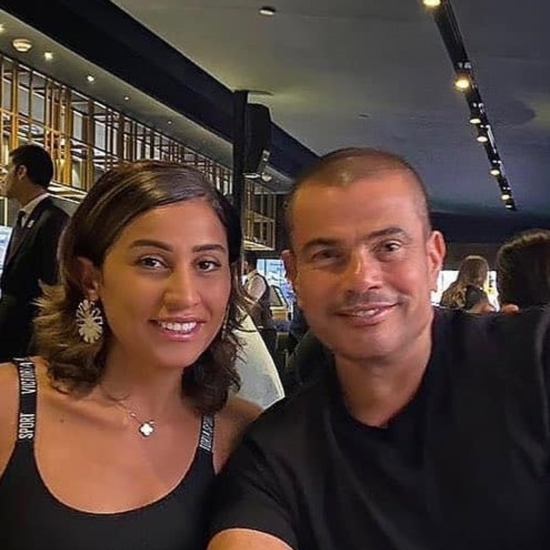 دينا الشربيني وعمرو دياب