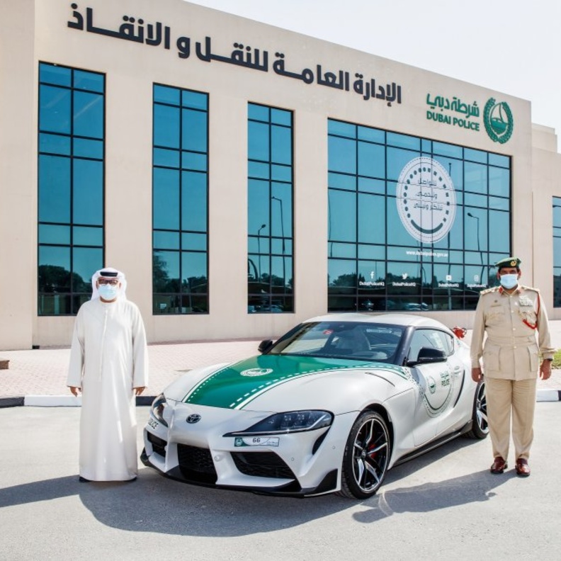 تويوتا جي آر سوبرا 2021 تنضم إلى أسطول سيارات شرطة دبي