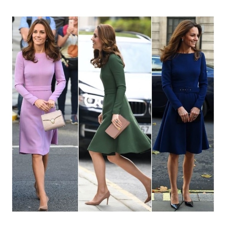 إطلالة كيت خلال اعلان خطوبتها بالأمير ويليام بفستان من ماركة Issa