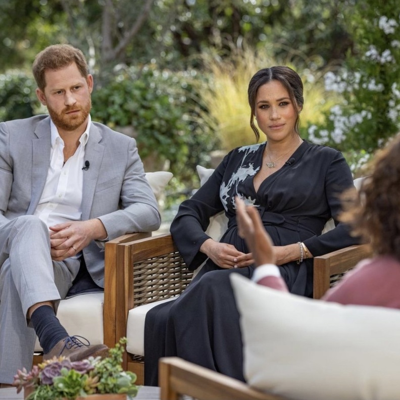 ميغان ماركل والأمير هاري في مقابلة أوبرا وينفري التي عرضت الأمس بتوقيت الولايات المتحدة