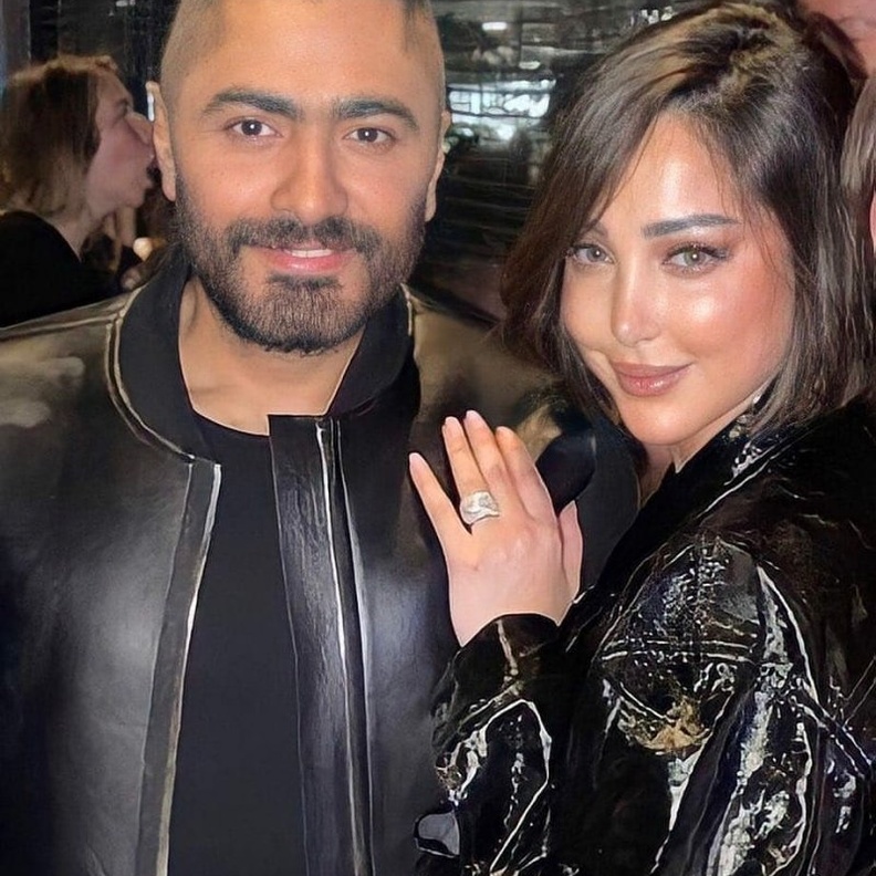 رومانسية تامر حسني وبسمة بوسيل