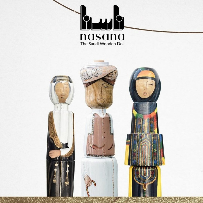  ناسنا الدمية الخشبية السعودية الممثلة للتراث والثقافة السعودية